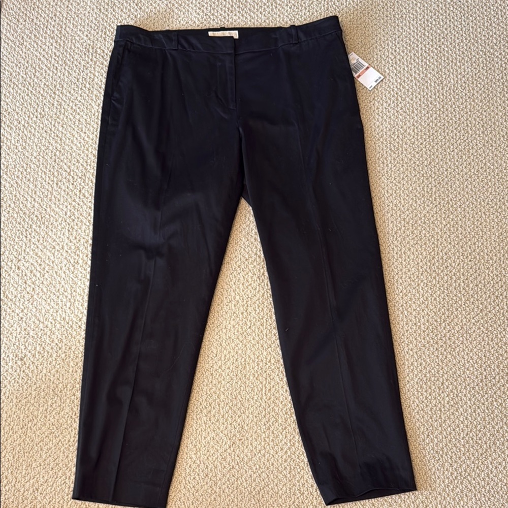 NWT Michael Kors Black Cotton Dress Pants